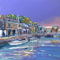 Purple Sky Padstow Boats